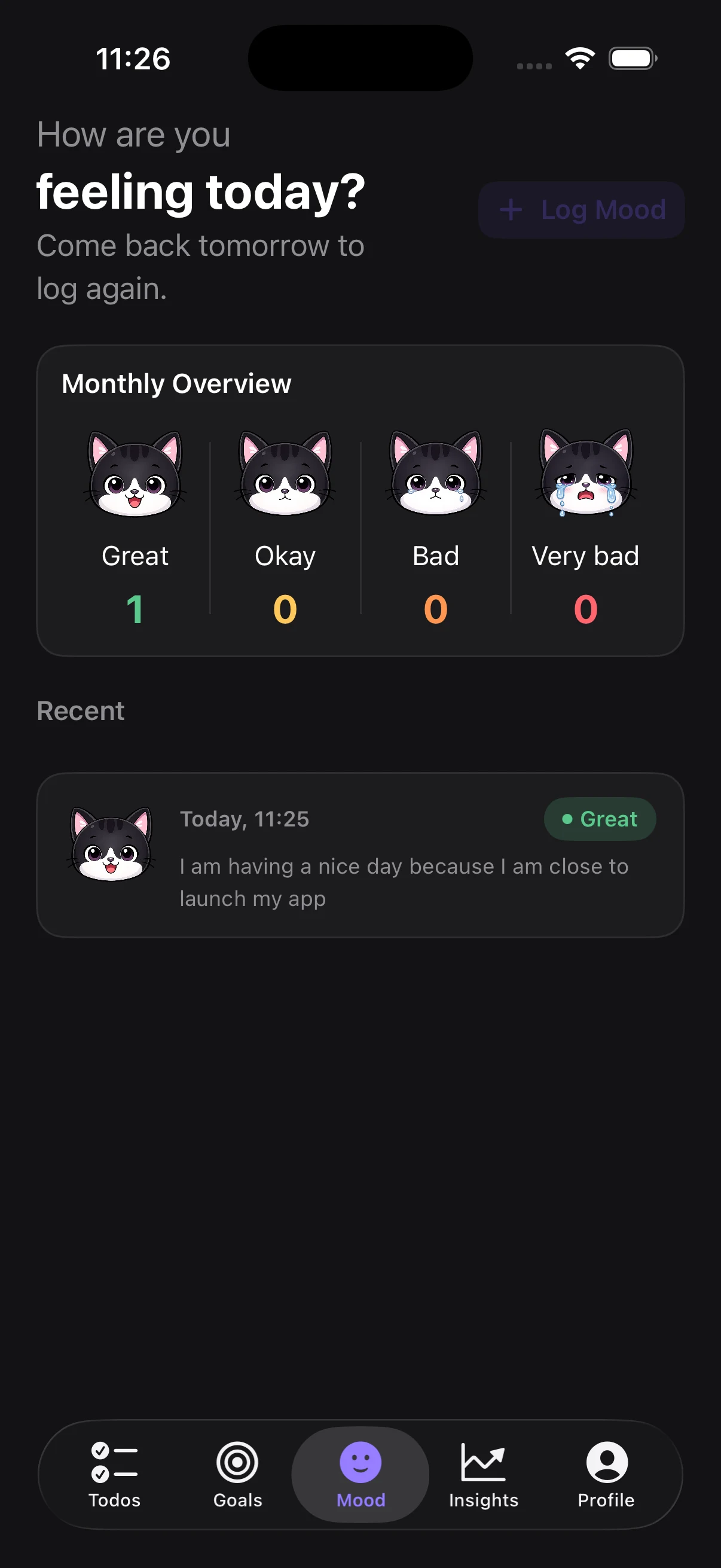 Biona detailed insights screen